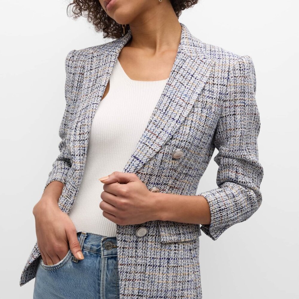 VERONICA BEARD - RYLAND DICKEY JACKET IN BLUE MULTI